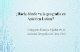 Hacia dónde va la geografía en América Latina? · 2021. 3. 17. · geografía legal, geografía de los discapacitados, geografía bíblica y otros. Si bien se distinguen 25 tópicos