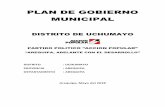 PLAN DE GOBIERNO MUNICIPAL · 2020. 12. 19. · A. RESUMEN EJECUTIVO El presente Plan de Gobierno de gestión de la Municipalidad Distrital de Uchumayo, se presenta dentro del marco