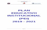 PLAN EDUCATIVO INSTITUCIONAL (PEI) 2019 - 2021resultados eficientes y eficaces en la formación de jóvenes estudiantes. Cuenta con una Biblioteca, laboratorios de cómputo, Física