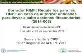 Borrador NIMF: Requisitos para las ONPF en caso de ......2019/09/09  · las entidades privadas pudieran presionar por mayores tarifas lo cual podría conducir a mayores costos de