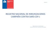 REGISTRO NACIONAL DE INMUNIZACIONES CAMPAÑA ... ... “Inmunizaciones”, luego elegir “Vacunas Campaña” y posteriormente “CampañaSARS-CoV-2”(según el nombre del Laboratorio