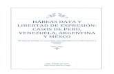 HÁBEAS DATA Y LIBERTAD DE EXPRESIÓN: CASOS DE PERÚ, VENEZUELA, ARGENTINA Y MÉXCO · 2021. 2. 27. · La libertad de expresión tiene dos dimensiones: la individual que refiere