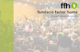 fundació factor humà · 2021. 6. 22. · 10 Conferències i Diàlegs: Espai Factor Humà on, des de 2013, es troben projectes i persones de referència; conferències de ponents