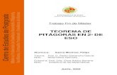 TEOREMA DE PITÁGORAS EN 2 DE ESO - ujaen.estauja.ujaen.es/bitstream/10953.1/13408/1/ARJONA_MARTNEZ...Teorema de Pitágoras junto con su justificación geométrica y sus aplicaciones.