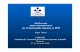 Conferencia sobre la reforma de la ley de Sociedades laborales … european meeting... · 2008. 5. 26. · EVOLUCIÓN PLURIANUAL DEL SECTOR EMPRESARIAL DE LA ECONOMÍA SOCIAL variación