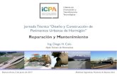 Reparación y Mantenimiento - ICPA – Instituto del Cemento ......2019/04/04  · Reparación y Mantenimiento Ing. Diego H. Calo Dpto. Técnico de Pavimentos Buenos Aires, 2 de Junio