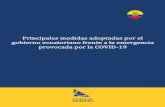 Principales medidas adoptadas por el gobierno ecuatoriano ......Principales medidas adoptadas por el gobierno ecuatoriano frente a la emergencia provocada por la COVID-19 1. CIFRAS