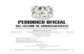 PERIODICO OFICIAL - Aguascalientes...Estado de Aguascalientes, emitió un Acuerdo ad-ministrativo por el cual se autoriza el aumento par-cial a la tarifa de transporte urbano y suburbano