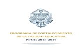 Universidad Autónoma de Yucatán - PROGRAMA DE ... 2016-2017...Fortalecimiento Institucional (PIFI); el contenido de las políticas y orientaciones del Plan Nacional de Desarrollo