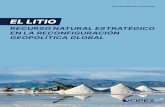 EL LITIO · 2021. 6. 30. · del Litio” compuesto por Chile, Bolivia y Argentina donde se concentra el 58% de las reservas globales. Si bien los países del Triángulo del Litio