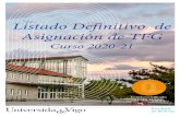 Listado Definitivo de Asignación de TFGbioloxia.uvigo.es/docs/docencia/grado/tfg/LD_asignacion... · 2021. 5. 3. · Proyecto de explotación de empresa dedicada a la elaboración