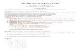 Introducción al Algebra Lineal · 2020. 9. 8. · Introducción al Algebra Lineal Año 2020 Practica 1: Vectores geométricos del plano y del espacio Ejercicio 1.Colocar V o F según