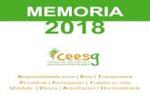MEMORIA 2018 - CEESG · 2020. 4. 8. · Presentación Comprácenos presentar a Memoria de Actividades 2018, un ano marcado no Ceesg polas eleccións á Xunta de Goberno, a través