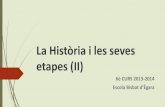 La Història i les seves etapes (II)...L’edat Contemporània L’any 1789 va eslatar a França una revoluió ontra la monarquia del rei Lluís XVI. Canvis importants: Es va anul·lar