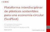 Plataforma interdisciplinar de plásticos sostenibles para una … · 2021. 3. 18. · Propuesta desde el CSIC: PTI Plataformas Temáticas Interdisciplinares • Uniendo el conocimiento