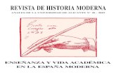 REVISTA DE HISTORIA MODERNA - RUA: Principal...Revista de Historia Moderna Enseñanza y vida académica en la España Moderna labor, among other things, was living and teching a kind