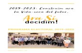 2019-2023: Construïm ara la Vila-seca del futur,municipals2019.decidimvila-seca.cat/wp-content/uploads/...10.Creació de convenis entre la Universitat Rovira i Virgili, l’Ajuntament