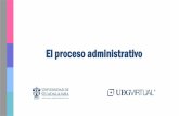 El proceso administrativo · 2019. 10. 25. · En esta etapa del proceso administrativo se definen áreas funcionales, estructuras, procesos, sistemas y jerarquías para lograr los