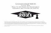 Universidad MCD · 2021. 2. 6. · Universidad MCD Curso 301 Área 72 del Oeste de Washington Miembro del Comité de Distrito Este documento está destinado a ser solo una guía.