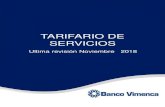 TARIFARIO DE SERVICIOS - Banco Vimenca · 2019. 2. 5. · Abril - Junio 2012 TARIFARIO DE SERVICIOS Ultima revisión Noviembre 2018. CUENTAS DE AHORRO PERSONALES EN PESOS MONTO DE