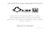 SISTEMA DE SEGUIMIENTO A LOS RECORRIDOS DE ...sistemas.iedf.org.mx/recorridos2015/ManuaUsuario_2015.pdfSISTEMA DE SEGUIMIENTO A LOS RECORRIDOS DE INSPECCIÓN EN MATERIA DE PROPAGANDA