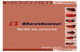 Tarifa Bentone 01-2014 - Troia España, S.L. · 2015. 2. 3. · TARIFA PUESTA EN MARCHA QUEMADORES CÓDIGO 018597 961199 961202 DESCRIPCIÓN ... Bomba gasóleo Suntec/Danfoss. Disponible