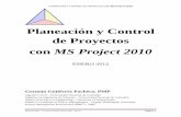 Planeación y Control de Proyectos con MS Project 2010 · 2021. 2. 18. · Ilustración de la utilización de una herramienta de Gerencia de Proyectos, específicamente MS Project