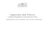 Agenda del Pleno · 2017. 5. 10. · 3. Proyecto de Ley 114. Se propone regular la administración inmobiliaria. Iniciativa. Grupo Parlamentario Peruanos Por el Kambio. Comisión
