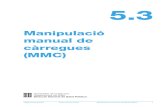 Manipulació manual de càrregues (MMC) · 2019. 3. 21. · Vigilància de la salut Guies de bona praxi Manipulació manual de càrregues (MMC) 5 A Catalunya, l’any 2005, el nombre