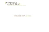 MEMÒRIA 2017 · 2020. 9. 10. · ÍNDEX 1. Presentació 2. Gestió 2.1 XVI Assemblea General de socis 2.2 VI Jornada tècnica 3. Projectes i activitats 3.1 Viatge literari “De