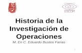 Historia de la Investigación de Operaciones · 2005. 2. 1. · 4 HISTORIA DE LA INVESTIGACIÓN DE OPERACIONES La I.O. utiliza resultados de muchas áreas científicas, aunque su