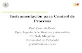 Instrumentación para Control de Procesosprada/Instrumentacion.pdfInstrumentación para Control de Procesos Prof. Cesar de Prada Dpto. Ingeniería de Sistemas y Automática EII, Sede