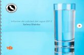 Informe de calidad del agua 2012 Selma Distrito · sépticas y aguas residuales; erosión de depósitos naturales Sustancias químicas orgánicas Año de prueba Unidad MCL (SMCL)