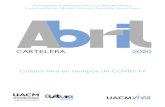 CARTELERA 2020 · 2020. 4. 19. · CARTELERA 2020 Universidad Autónoma de la Ciudad de México Coordinación de Difusión Cultural y Extensión ... narrador, ensayista, editor y