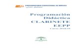 Programación Didáctica CLARINETE EEPPconservatoriodebaza.com/wp-content/uploads/2018/11/PD-CL... · 2021. 4. 9. · clarinete eepp curso 2018/19 . 1 Índice página 1. introducciÓn