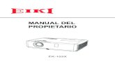 MANUAL DEL PROPIETARIO - Eiki · 2018. 3. 14. · mantenimiento del proyector. Función de seguridad La función de seguridad le ayuda a asegurar la seguridad del proyector. Con la