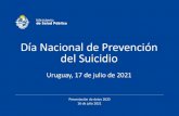 Día Nacional de Prevención del Suicidio...Prevención del Suicidio Integración: Ministerio de Salud Pública (quien la preside), Ministerio del Interior, Ministerio de Educación