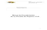 Manual de Procedimientos · 2020. 3. 12. · Manual de Procedimientos de la Oficialia del Registro Civil Registro: Fecha de elaboración: Junio 2019 Número de Revisión: 00 33Anotación
