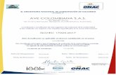 AVE COLOMBIANA S.A.S. · IEC 60598-1:2017 Numeral 9.3.1 Bombillas CFL UNE-EN 60968:2015 Numeral 8.1 IEC 60968:2015 Numeral 8.1 L06 protección contra C29 Resistencia de aislamiento