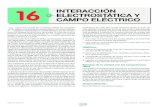 16 INTERACCIîN ELECTROSTçTICA Y CAMPO EL CTRICO · 2021. 5. 24. · resueltos de sistemas de cargas Simuladores: Campo y potencial (I y II) Enlace web: Energ a potencial electrost