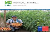 Manual de cultivo del tomate bajo invernadero · 2017. 12. 21. · Instituto de Investigaciones Agropecuarias (INIA), para la ejecución de un pro-grama de apoyo y fortalecimiento