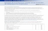 Ejemplo de Cuestionario COVID-19 de Controles de Salud para los … · 2021. 7. 20. · Ejemplo de Cuestionario COVID-19 de Controles de Salud para los Empleados ... información