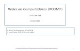 Redes de Computadores (RCOMP)asc/doc/RCOMP/2018-2019/L04.pdf · 2019. 2. 25. · Instituto Superior de Engenharia do Porto –Departamento de Engenharia Informática –Redes de Computadores