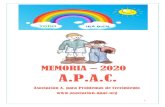 MEMORIA 2020 A.P.A.C.asociacion-apac.org/PDF/Memoria2020.pdf · 2021. 6. 11. · hormona de crecimiento también fabrica otras hormonas que estimulan otras glándulas, como ... síndrome