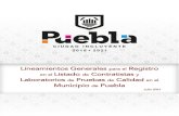 Registro Contratistas Pruebas Calidad ABRIL 2018 Puebla · m) Ley: Ley de Obra Pública y Servicios Relacionados con la Misma para el Estado de Puebla. n) Licitante: La persona inscrita