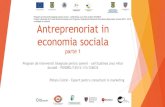 Antreprenoriat in economia sociala - 4 Change · 2016. 10. 12. · Economia sociala –Cadrul Conceptual Ce este o activitate de economie sociala? 1. Activitate economica distincta