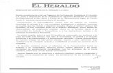 EL HERALDO · 2015. 5. 27. · EL HERALDO RENDICION DE CUENTAS DE EL HERALDO C.A 2014 Dando cumplimiento a la Ley Orgánica de Participación Ciudadana, El Heraldo C.A, pone a disposición