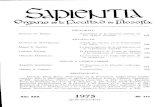 Sapientia Año XXX, Nº 117, 1975 · 2018. 12. 6. · N9 117 (Julio-Setiembre) Directores OCTAVIO N. DERISI - GUILLERMO P. BLANCO ... REVISTA SAPIENTIA Calle 24 entre 65 y 66 ...