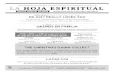 LA HOJA ESPIRITUAL · 2020. 12. 19. · LA HOJA ESPIRITUAL “For all our sins, God continues to love us.His love does not change. It is not fickle; it is faithful. It is patient.