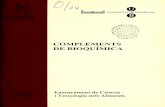 Universitat de Barcelonadiposit.ub.edu/dspace/bitstream/2445/60390/1/Complements...ENSENYAMENT DE CIÈNCIA 1 TECNOLOGIA DELS ALIMENTS Pla docent Assignatura: Complements de Bioquímica